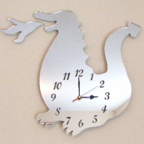 Dragon Clock Mirror - 35cm