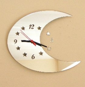 Moon Clock Mirror - 40cm