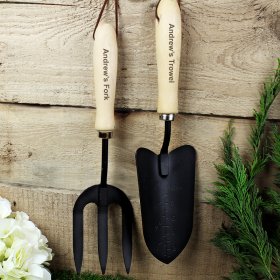Gardening Fork & Trowel Personalised Set