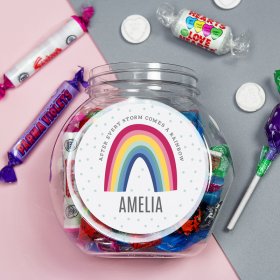 Rainbow Personalised Sweet Jar