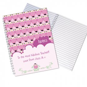 Teacher Personalised Miss Owl Notebook - A5