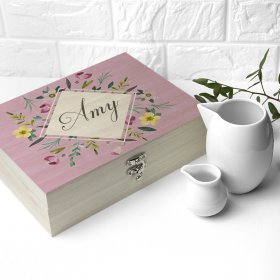Botanical Personalised Tea Box with Tea