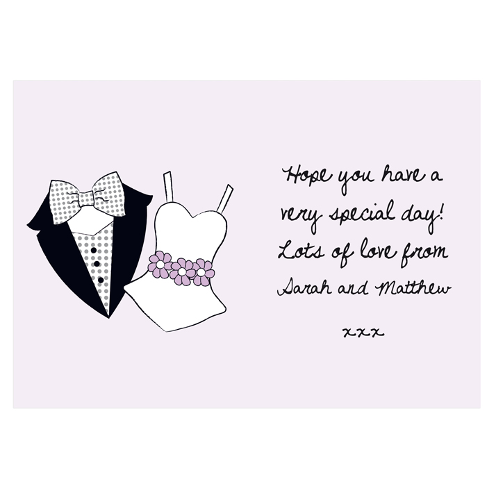 wedding message personalised card on your wedding day christmas gifts for a bride to be