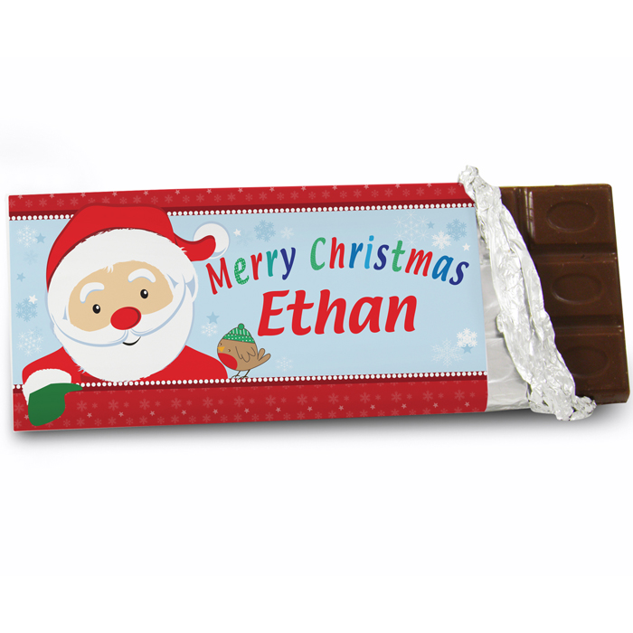 christmas personalised chocolate bar santa claus christmas personalised chocolate bar santa claus