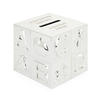 ABC Personalised Cube Money Box - Nickel Plated