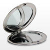 Auntie Round Compact Mirror - Nickel Plated