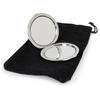 Sister Round Compact Mirror - Nickel Plated