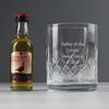 Whisky Personalised Cut Crystal Glass & Miniature Gift Set