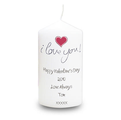 I Love You Personalised Candle