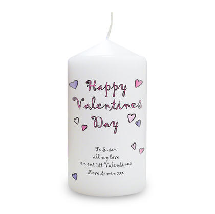 Happy Valentine's Day Personalised Candle