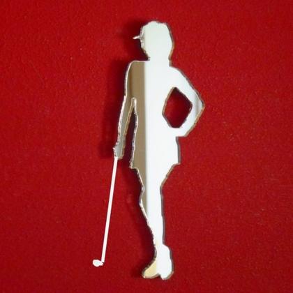 Golfer Lady Mirror - 12cm