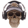 Skull Money Box with Baseball Cap & Headphones