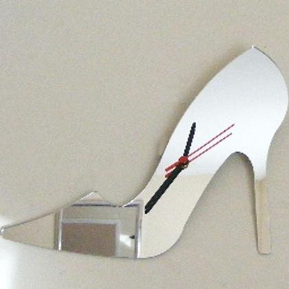 Shoe High Heel Clock Mirror - 35cm