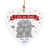 Me to You Couple Personalised Wooden Heart