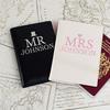 Mr & Mrs Personalised Leather Passport Holders - Set of 2