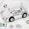 Racing Car Personalised Money Box - Silver Plated