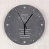 Home Sweet Home Personalised Slate Clock