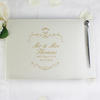 Ornate Swirl Personalised Guest Book with Pen - Gold