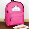 Rainbow Name Personalised Backpack - Pink