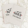 Mr & Mrs Personalised Leather Passport Holders - Set of 2 Cream