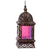 Moroccan Intricate Glass Style Standing Lantern - Gold Effect