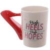 High Heels Shaped Handle Ceramic Mugs - Set of 2