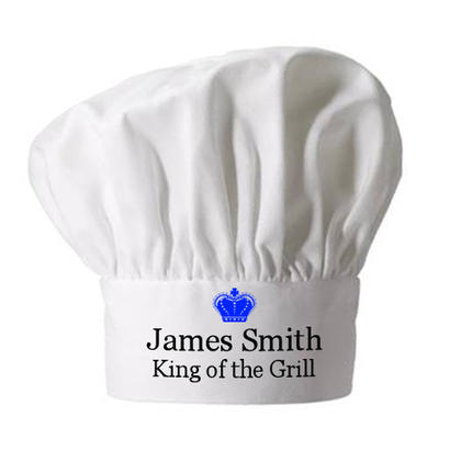 King of the Grill Personalised Chef Hat
