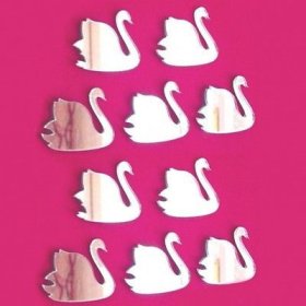 Swan Mirror 4cm - Set of 10