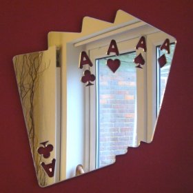 Card Aces High Mirror - 45cm