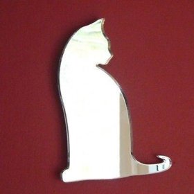 Cat Sitting Mirror 12cm