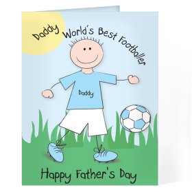 Footballer Personalised Card - World's Best Footballer