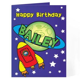 Space Personalised Message Card