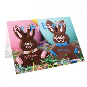 Bunny Personalised Message Card - Hoppy Easter