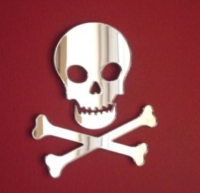 Skull & Crossbones Mirror - 12cm