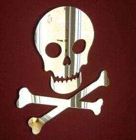 Skull & Crossbones Mirror - 32cm
