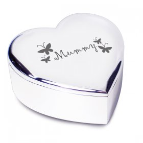 Mummy Heart Trinket Box - Nickel Plated