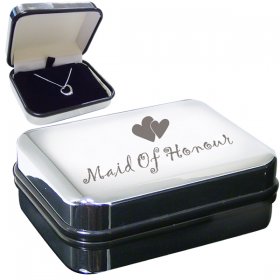 Maid of Honour Stirling Silver Heart Necklace and Box