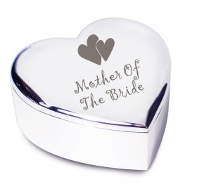 Mother of the Bride Heart Trinket - Nickel Plated