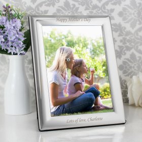 Christening Personalised Photo Frame 5 x 7 - Silver Plated