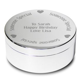 Someone Special Personalised Round Trinket - Nickel Plated