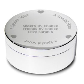 Special Sister Personalised Round Trinket - Nickel Plated