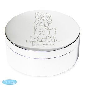 Me to You Flower Personalised Round Trinket - Nickel Plated