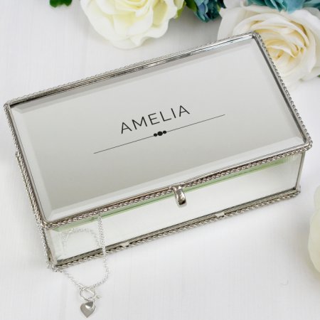 Classic Mirrored Personalised Jewellery Box