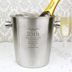 Number Personalised Stainless Steel Ice Bucket