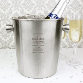 Diamond Personalised Stainless Steel Ice Bucket