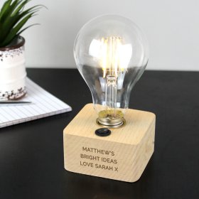 LED Bulb with Personalised Table Lamp Stand - Special Message