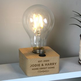 LED Bulb with Personalised Table Lamp Stand - Decorative