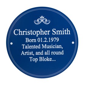 Heritage Personalised Plaque - Blue