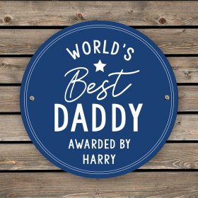 Worlds Best Personalised Plaque - Blue