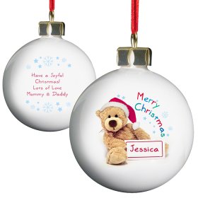 Christmas Personalised Bauble - Teddy Bear